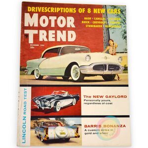 Motor Trend Magazine December 1955 Barris Custom Cadillac Gaylord Packard Jaguar